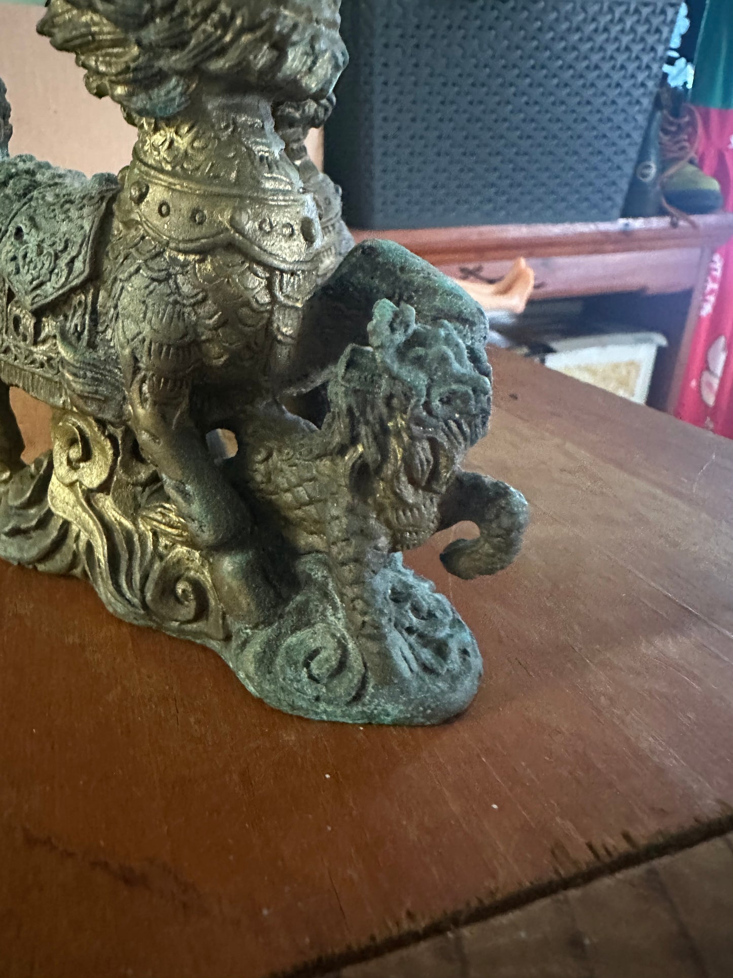 Dragons x2   12cm high x 14 cm long nearly 100 yrs old