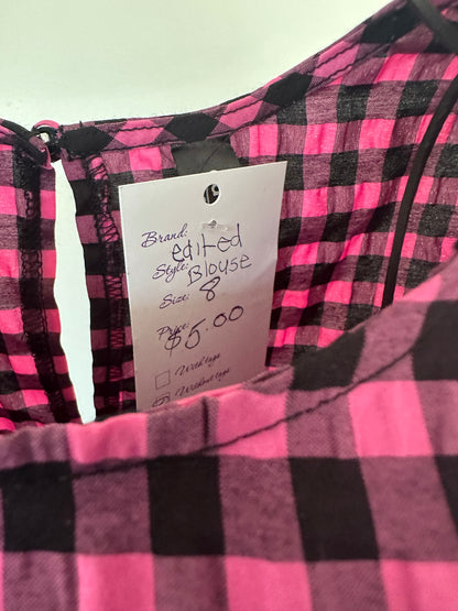 Pink and black blouse