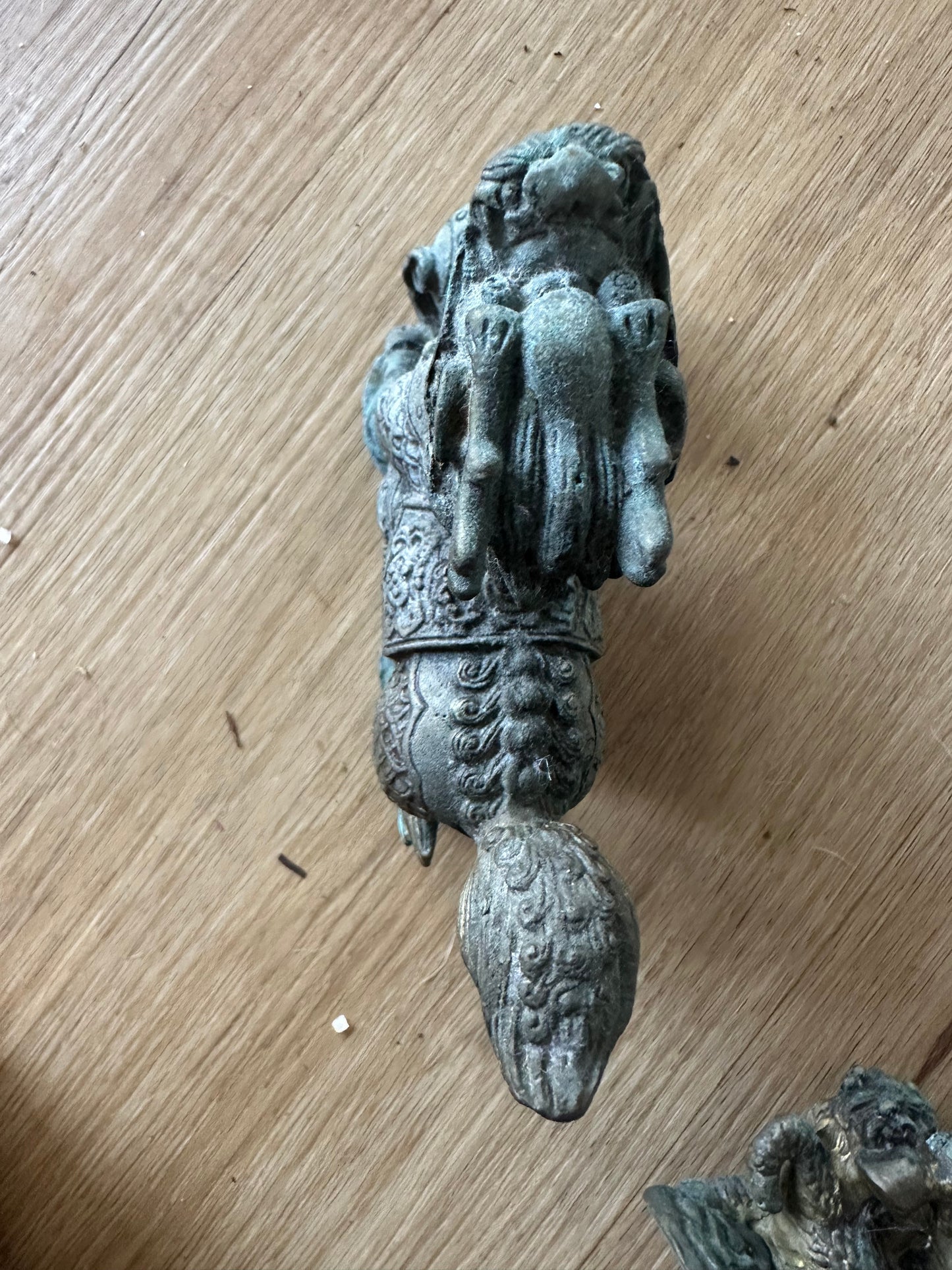 Vintage Brass Foo Dogs – Authentic Chinese Collectible Pair (Circa 1900s)