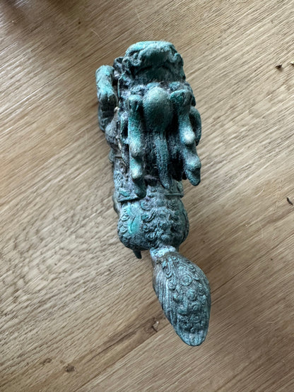 Vintage Brass Foo Dogs – Authentic Chinese Collectible Pair (Circa 1900s)