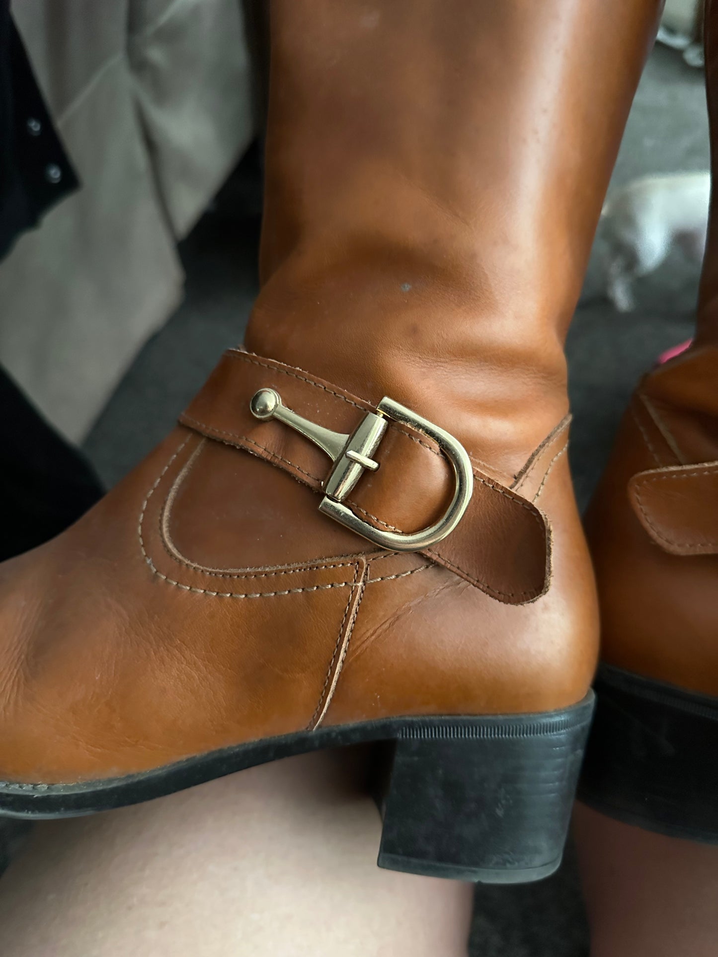 Leather Boots – JOYCA – Brown – Size 5 (pair)