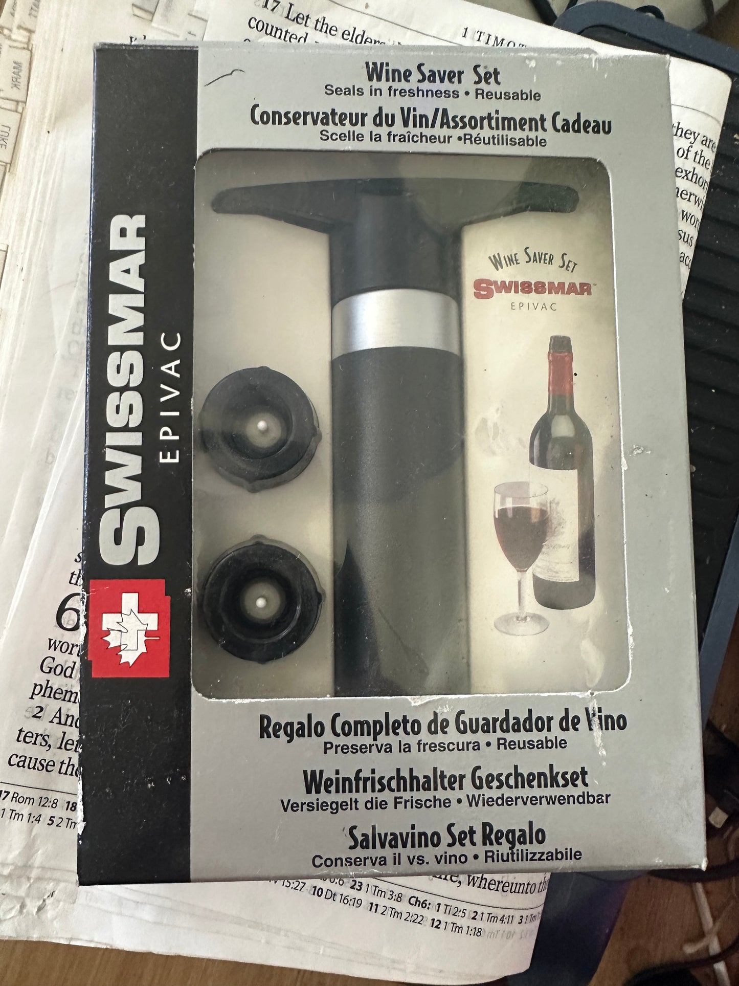 Swissmar epivac wine saver set