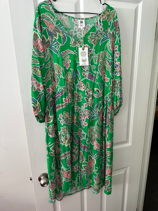 Green boho dress size cal