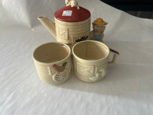 Vintage gempo pottery complete set excellent condition