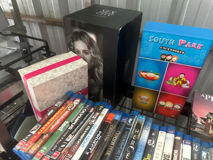 DVDs and blurays dvds $2 each boxed sets $5 per season blurays $5 each