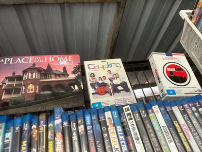 DVDs and blurays dvds $2 each boxed sets $5 per season blurays $5 each