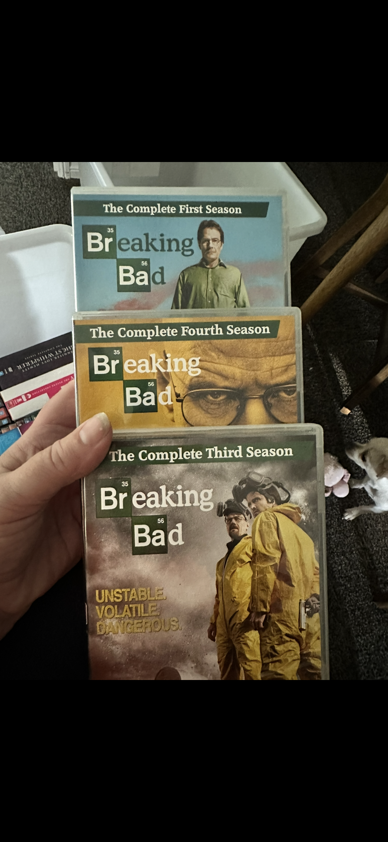 DVDs and blurays dvds $2 each boxed sets $5 per season blurays $5 each