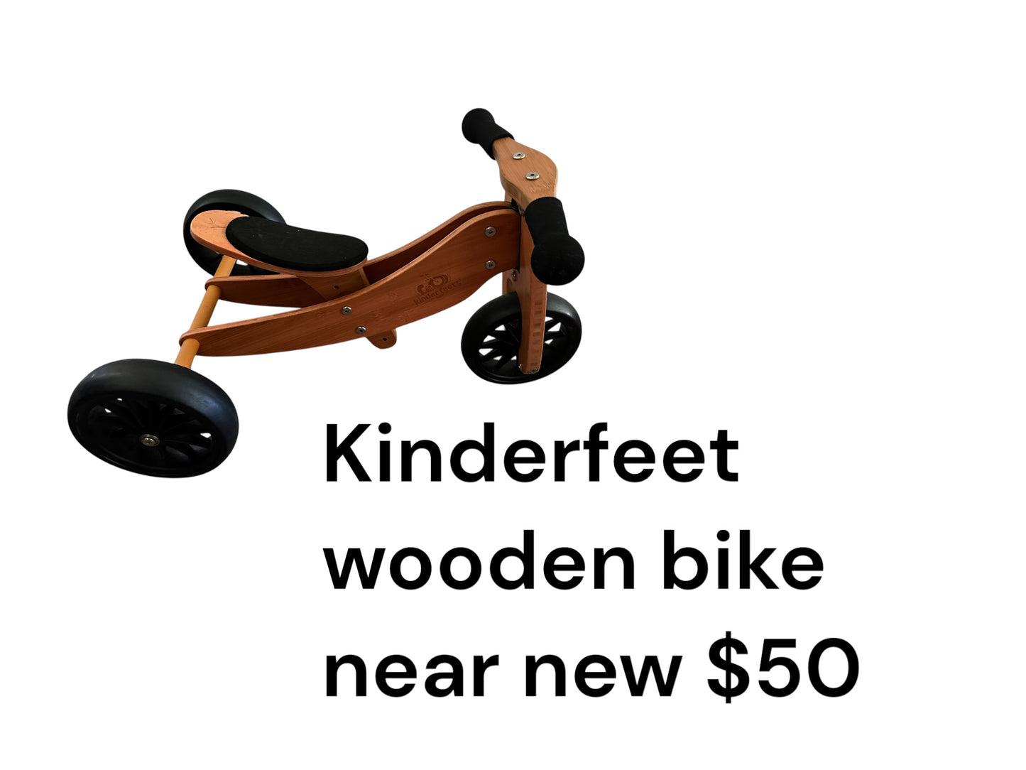 Kinderfeet wooden trike near new