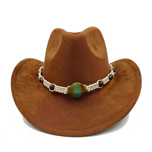 Suede cowboy hat