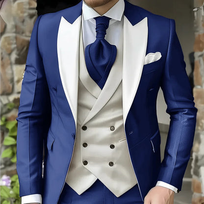 men's suit with peak lapel