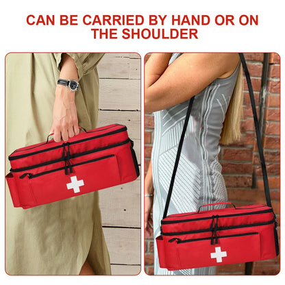 Travel Medicine Bag with Lockable Zippers