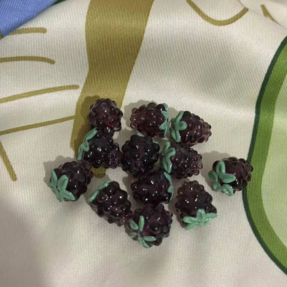 Glass Beads, Fruits, Raspberries,