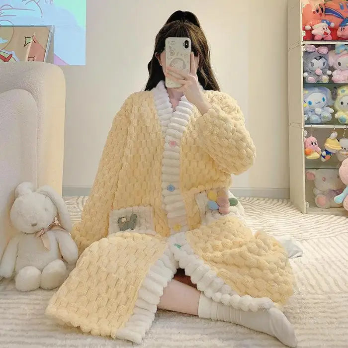 Plus Size 5XL Winter Warm Robe