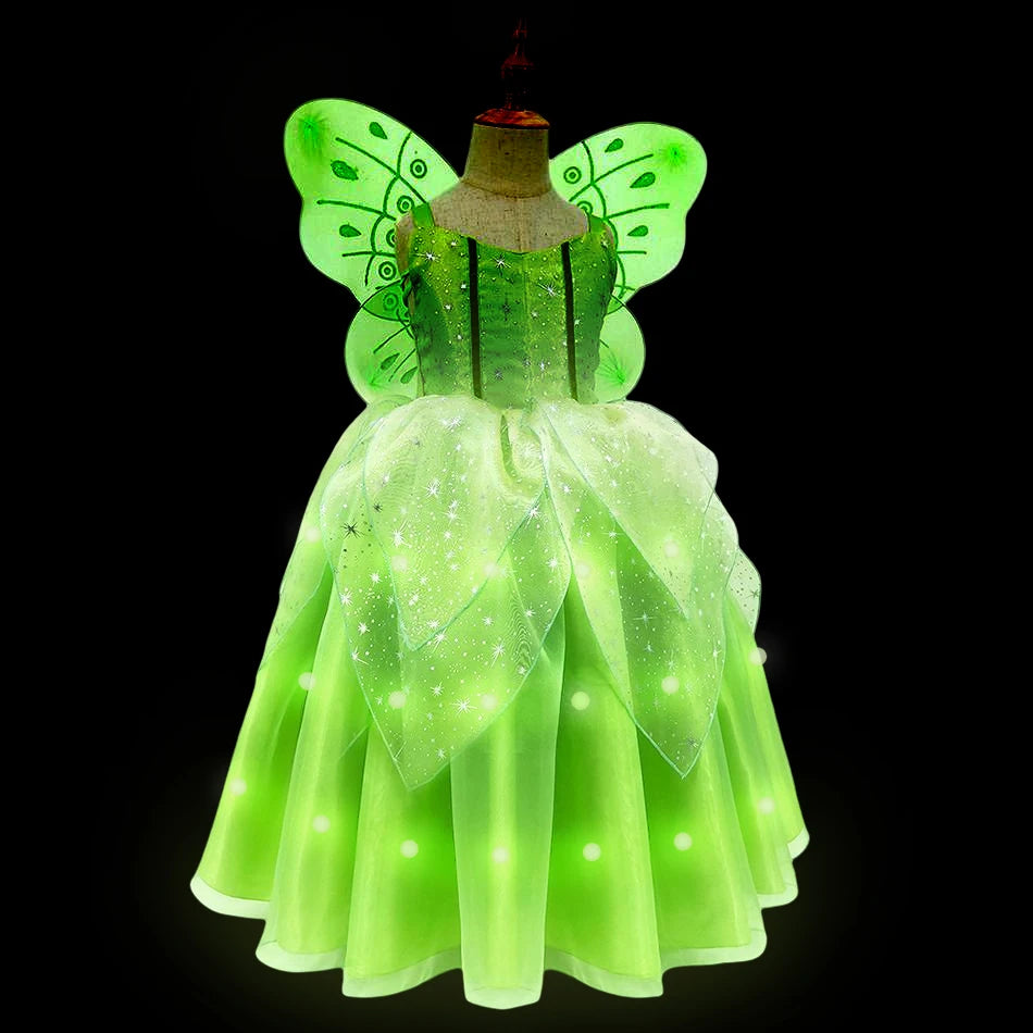 Girl Princess Dress with LED Light