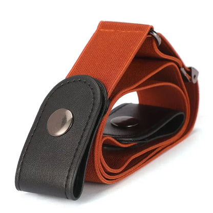 ,No Buckle Stretch Elastic Waist Belt For Women/Men
