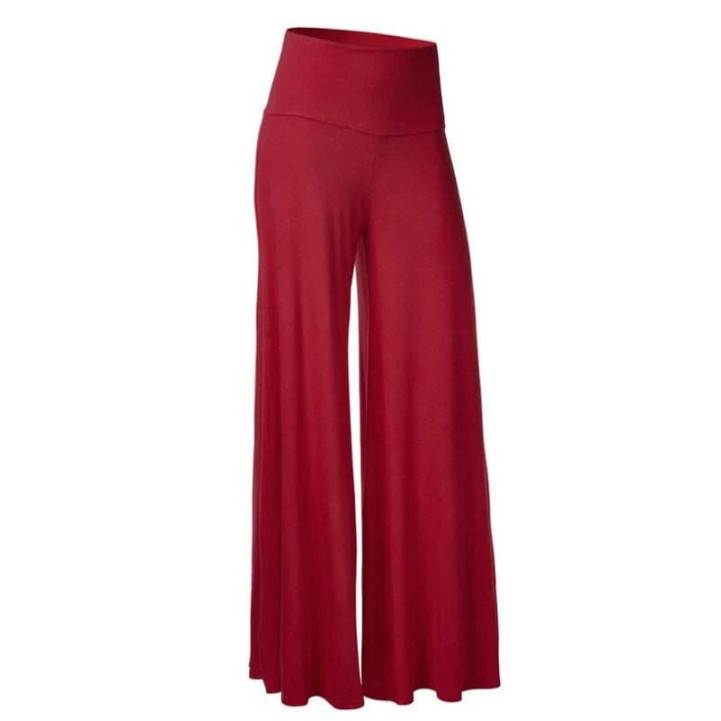 Womens High Waist Wide Leg Maxi Long Pants  S-4XL