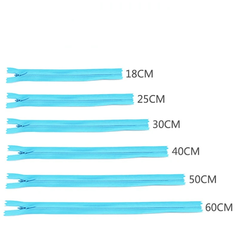 5pcs 18cm-60cm Nylon Coil Zippers