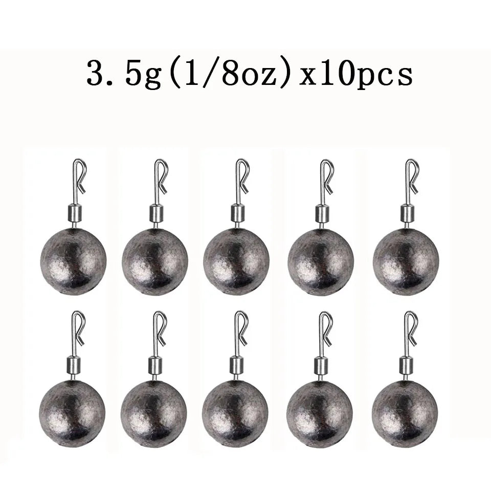 10pcs/Lot Fishing Weights Sinkers 3.5g 5g 7g 10g 14g 20g Fishing Sinker