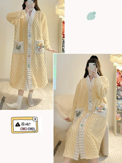 Plus Size 5XL Winter Warm Robe