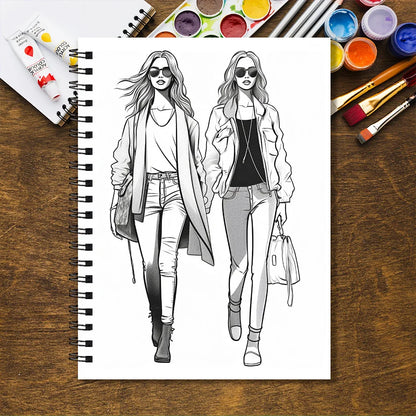Fashionable Adult Coloring Book for Women -