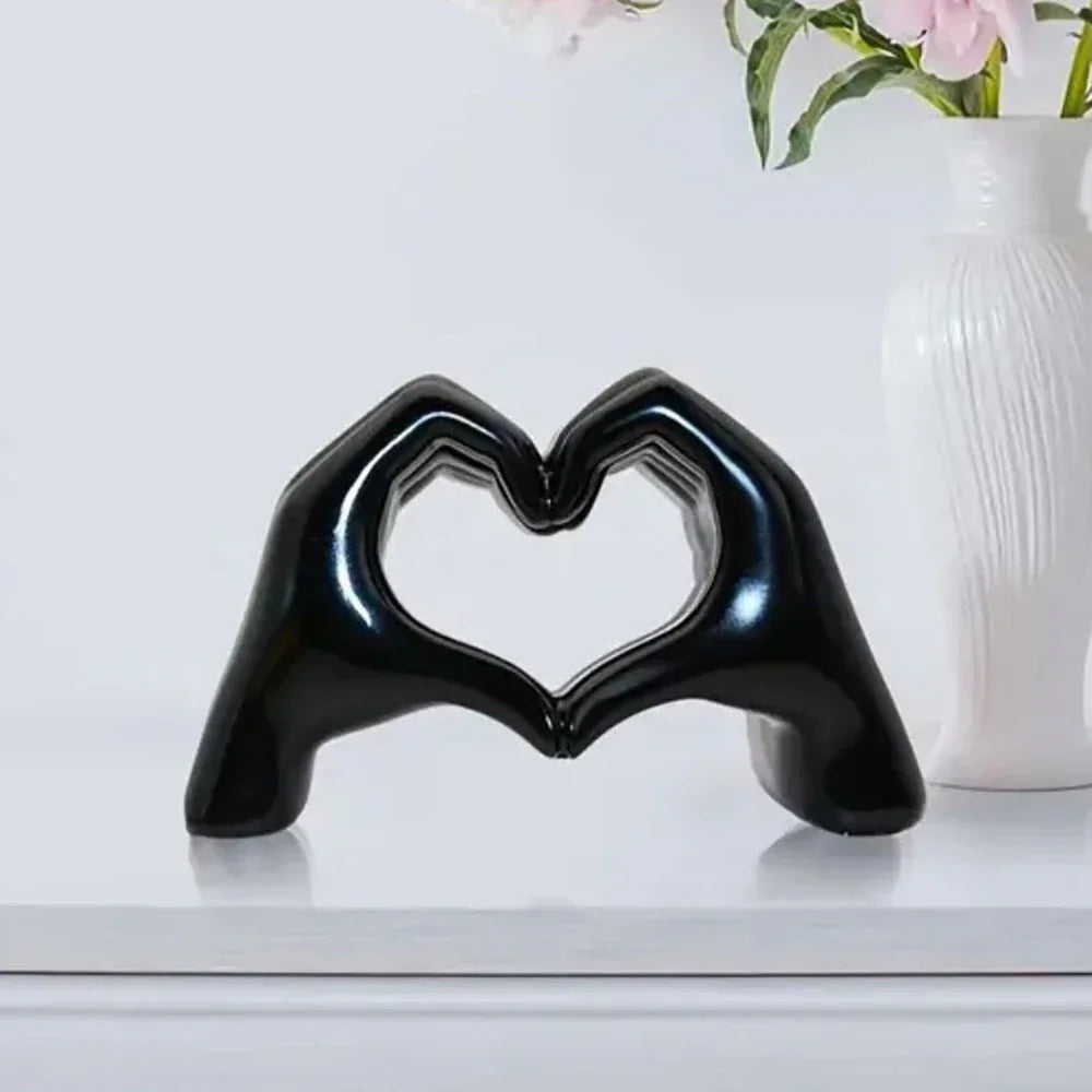 Creative Heart Hand Statue Resin