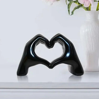 Creative Heart Hand Statue Resin