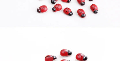 100Pcs Mini Wooden Ladybird Ladybug