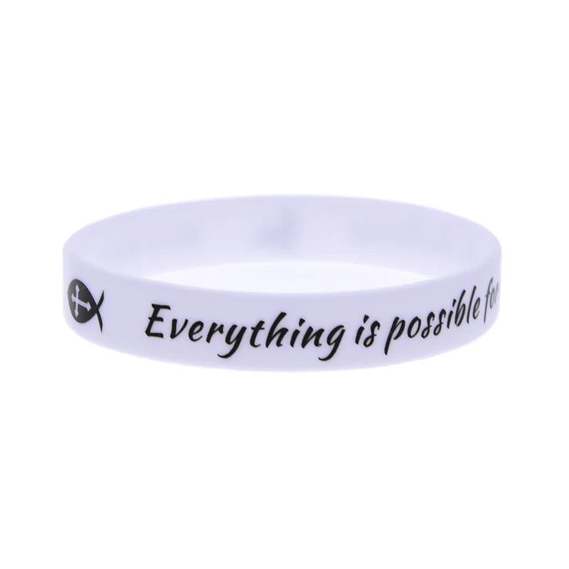 50 Pcs Jesus Silicone Bracelet