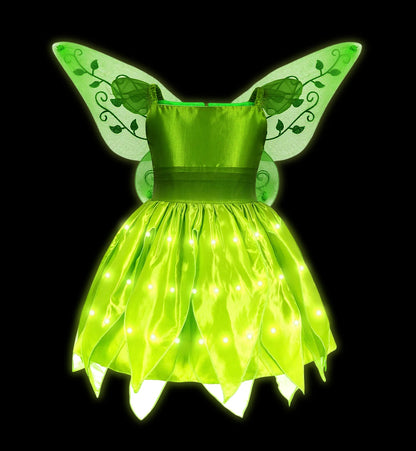 Girl Princess Dress with LED Light
