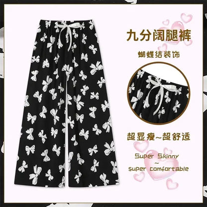 Flower Pajama Pants Summer Women's Loose