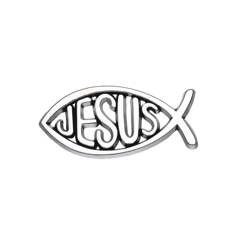 Jesus Christian Fish Emblems