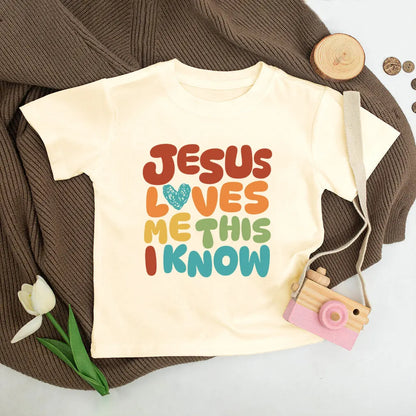 Jesus Loves Me Print Kids tshirt