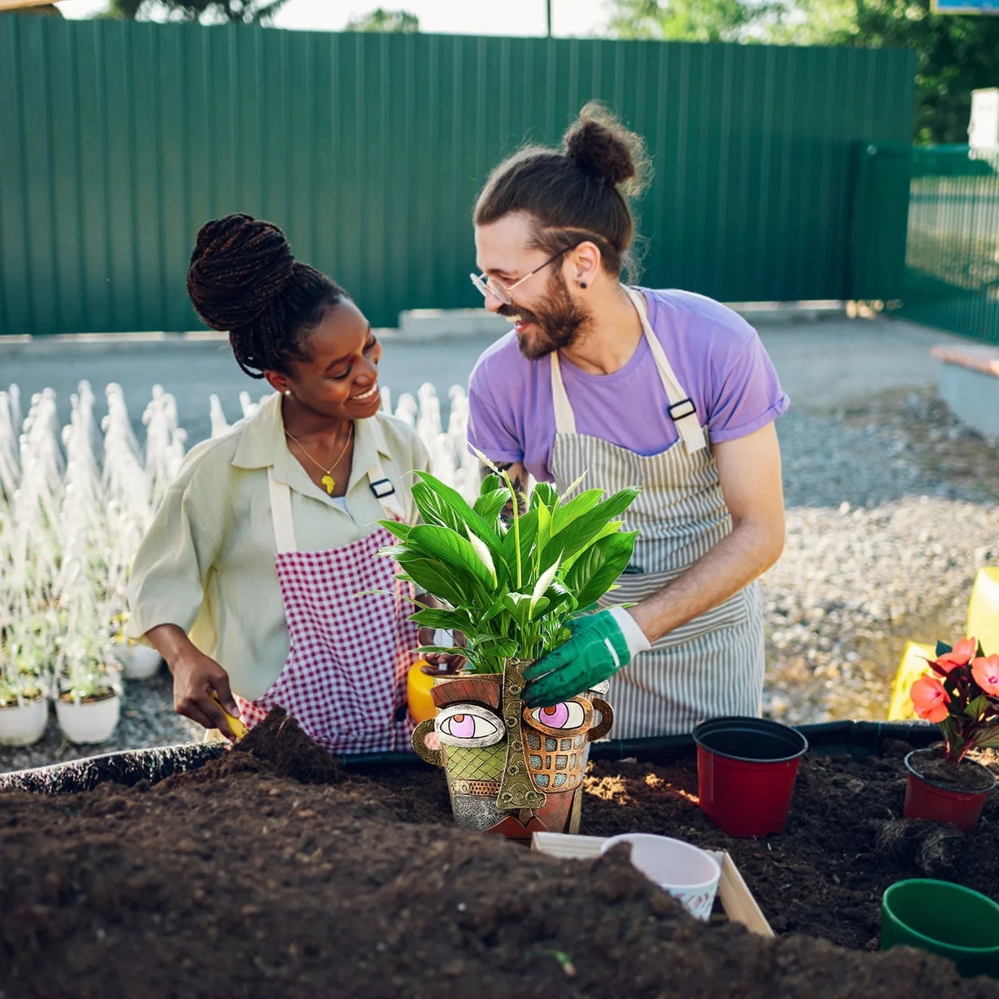 Funny Flower Pot Ornament