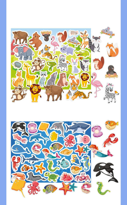New Children Reusable Scene Cute Stickers