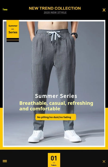 2025 Summer Men's Linen Pants Ultra Lightweight Breathable