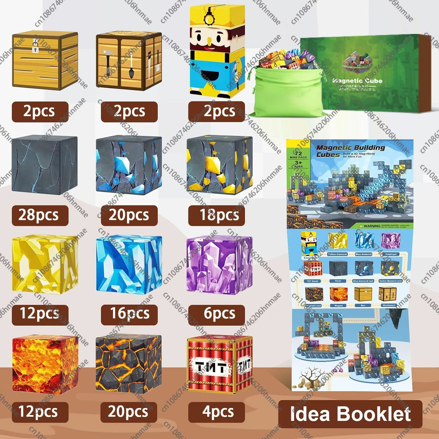 Minecraft Magnetic Building Blocks Mine World Magnet