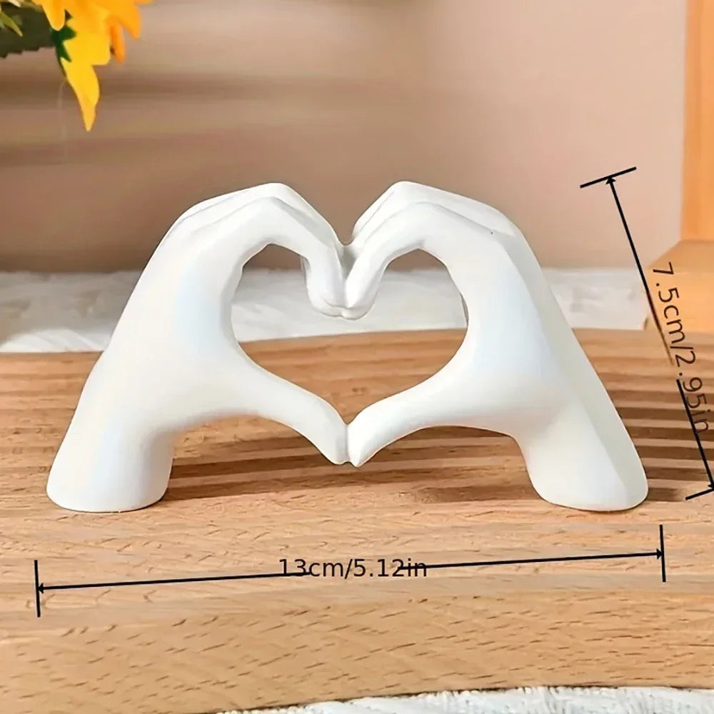 Creative Heart Hand Statue Resin