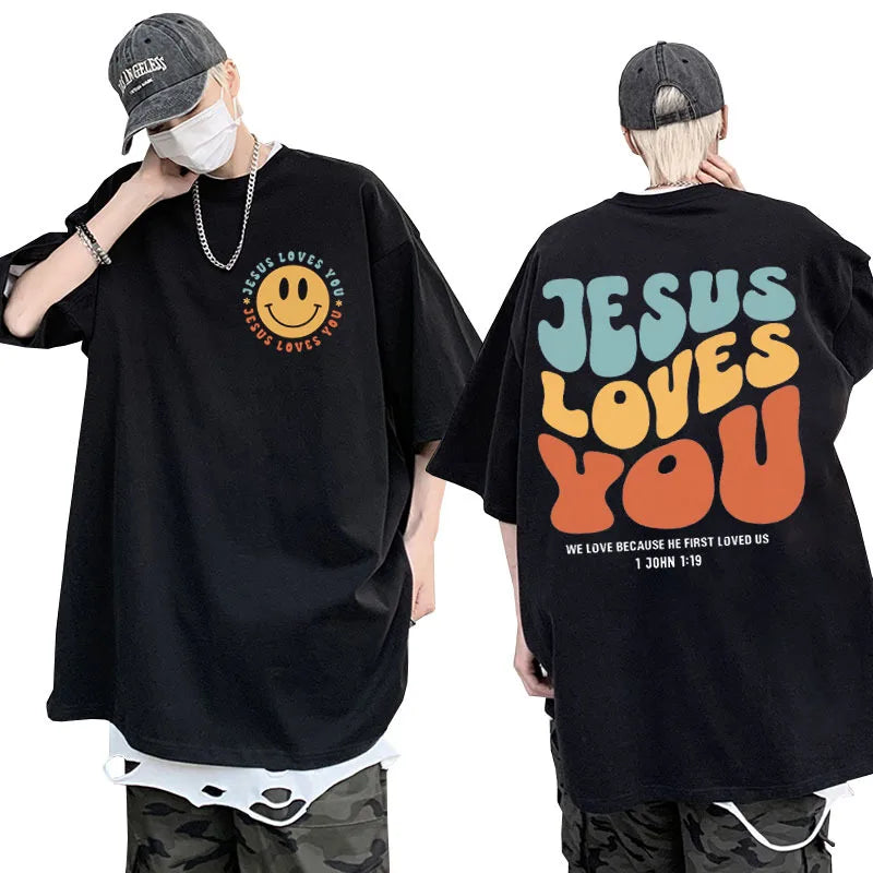 Jesus Loves You Funny T Shirt Men