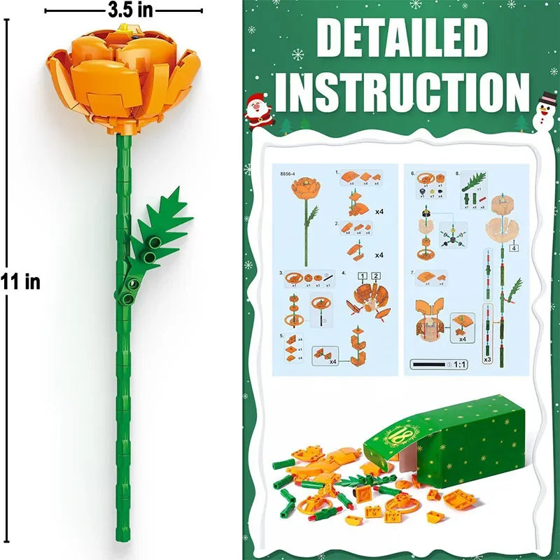 24 Days Flower Bouquet Building Blocks