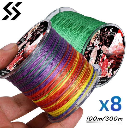 8 Strands Braided Fishing Line 100M 300M Multifilament