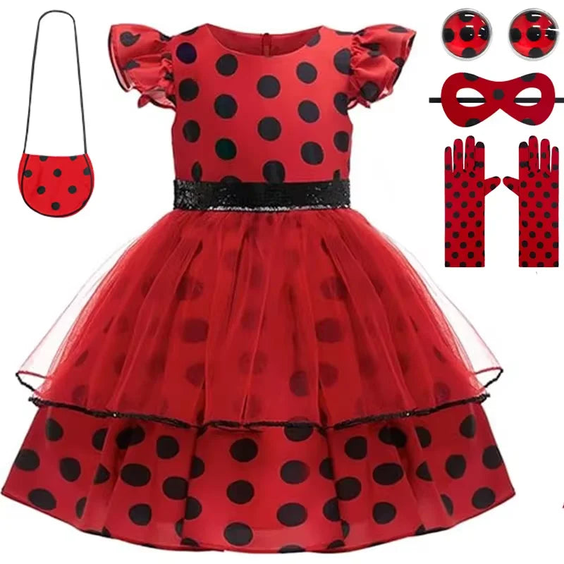 Red Ladybird Girls Costume