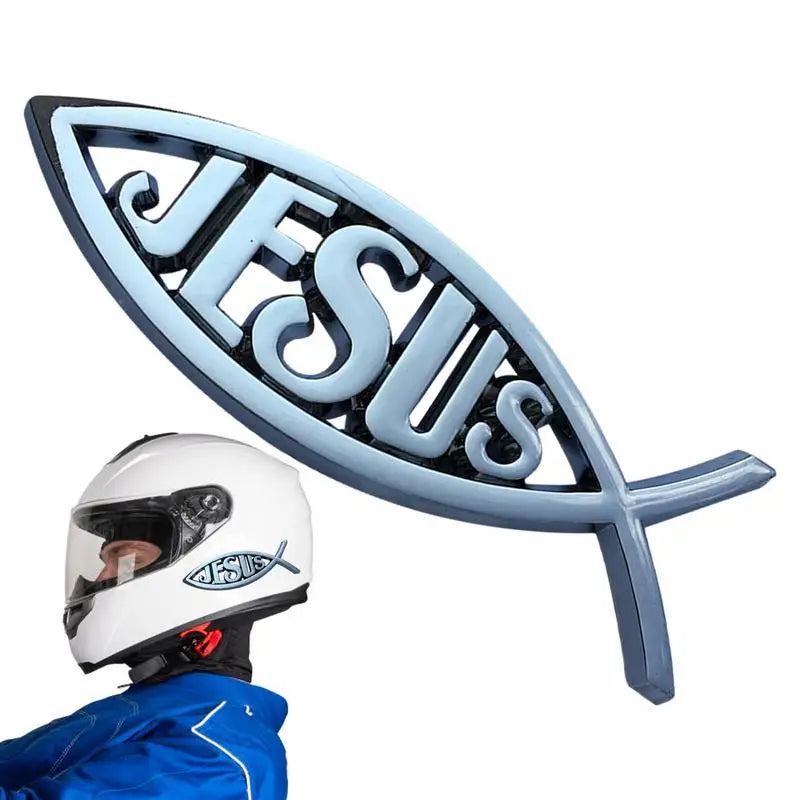 Jesus Fish Car Decal Jesus Fish Emblem