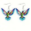 2D Acrylic Hummingbird Earrings