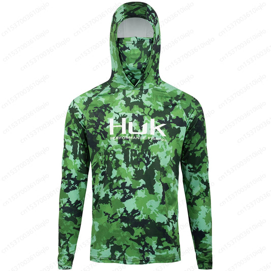 Fishing Shirts Men Long Sleeve Hooded Fishing Wear