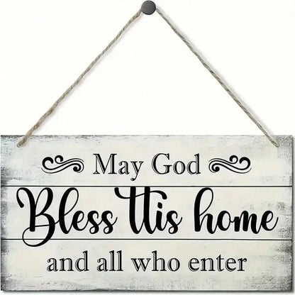 1 Retro 2D Flat Sign“God bless this home”