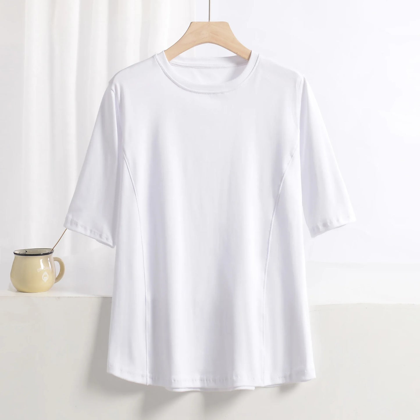 XL to 8XL plus size O-Neck Tshirts Women's basic