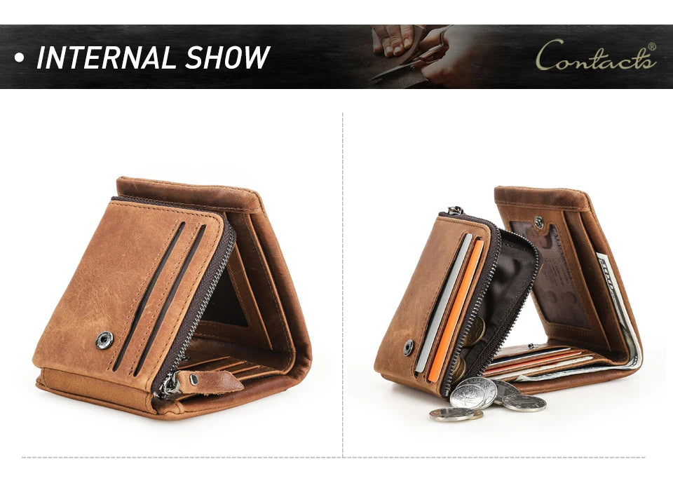 Cowhide Leather Wallet For Mens