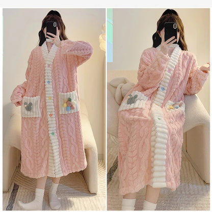 Plus Size 5XL Winter Warm Robe