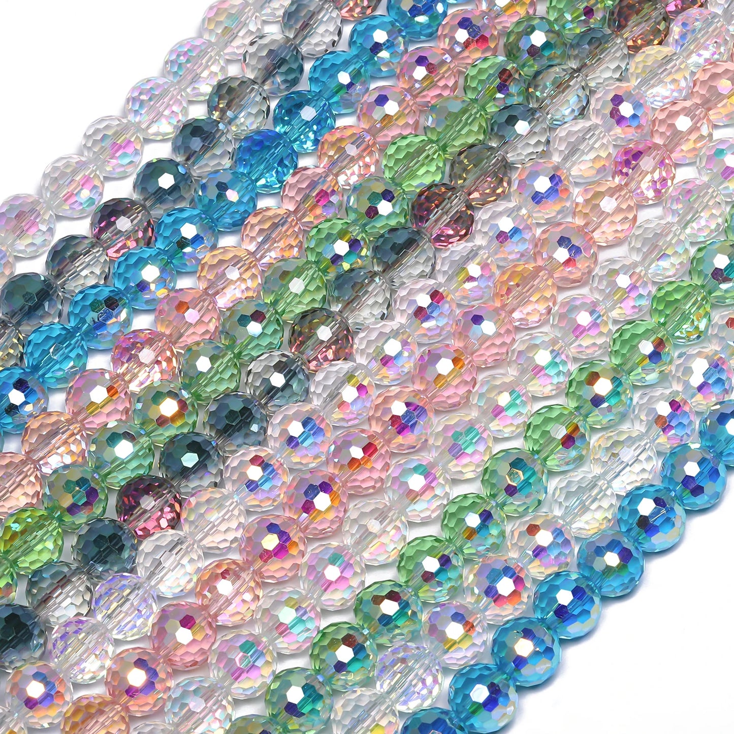 Crystal Glass Beads 6-10mm Faceted