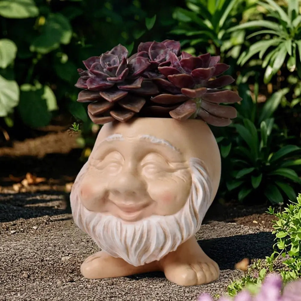 Muggle Face Flower Pot Resin